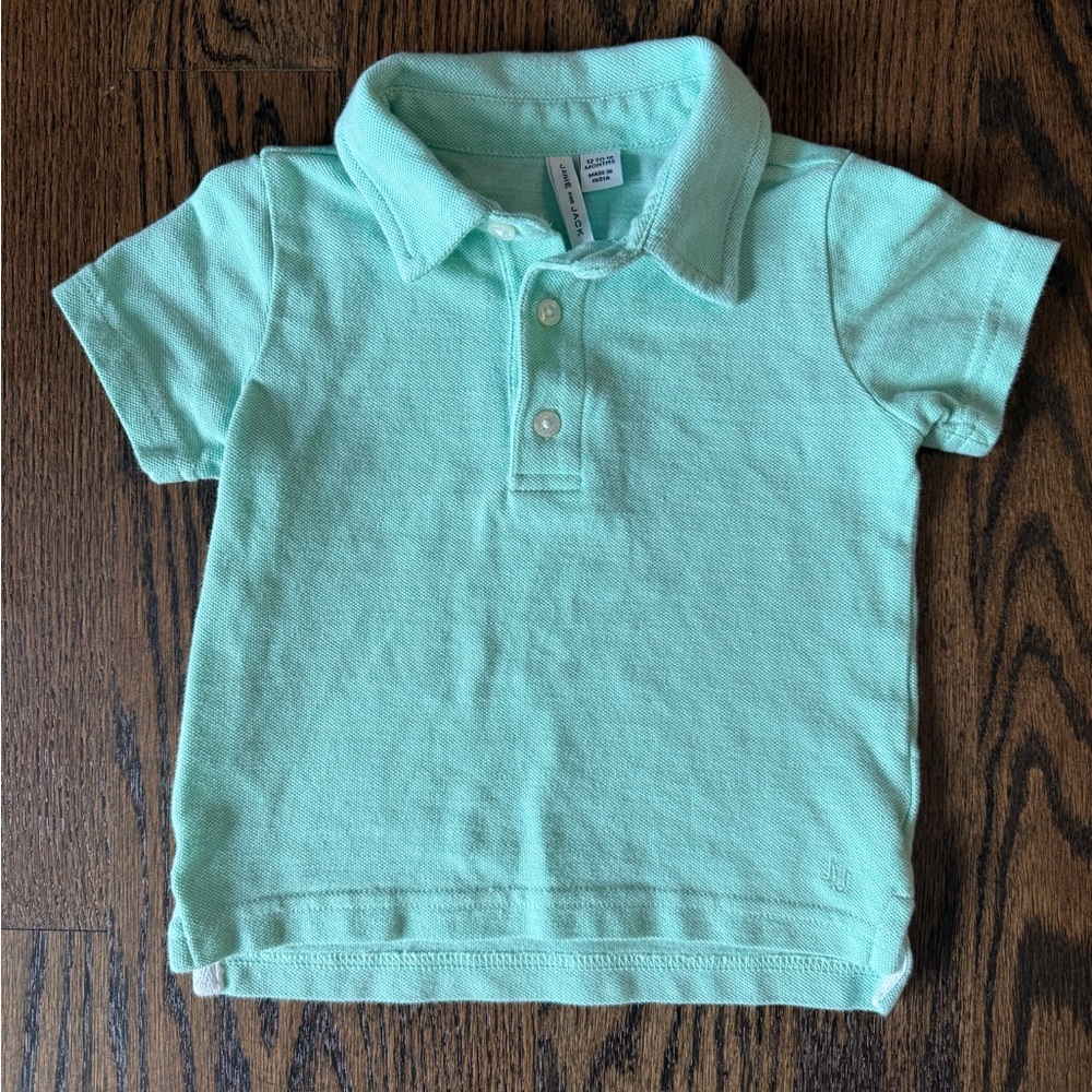 Janie and Jack Mint Green Polo Shirt